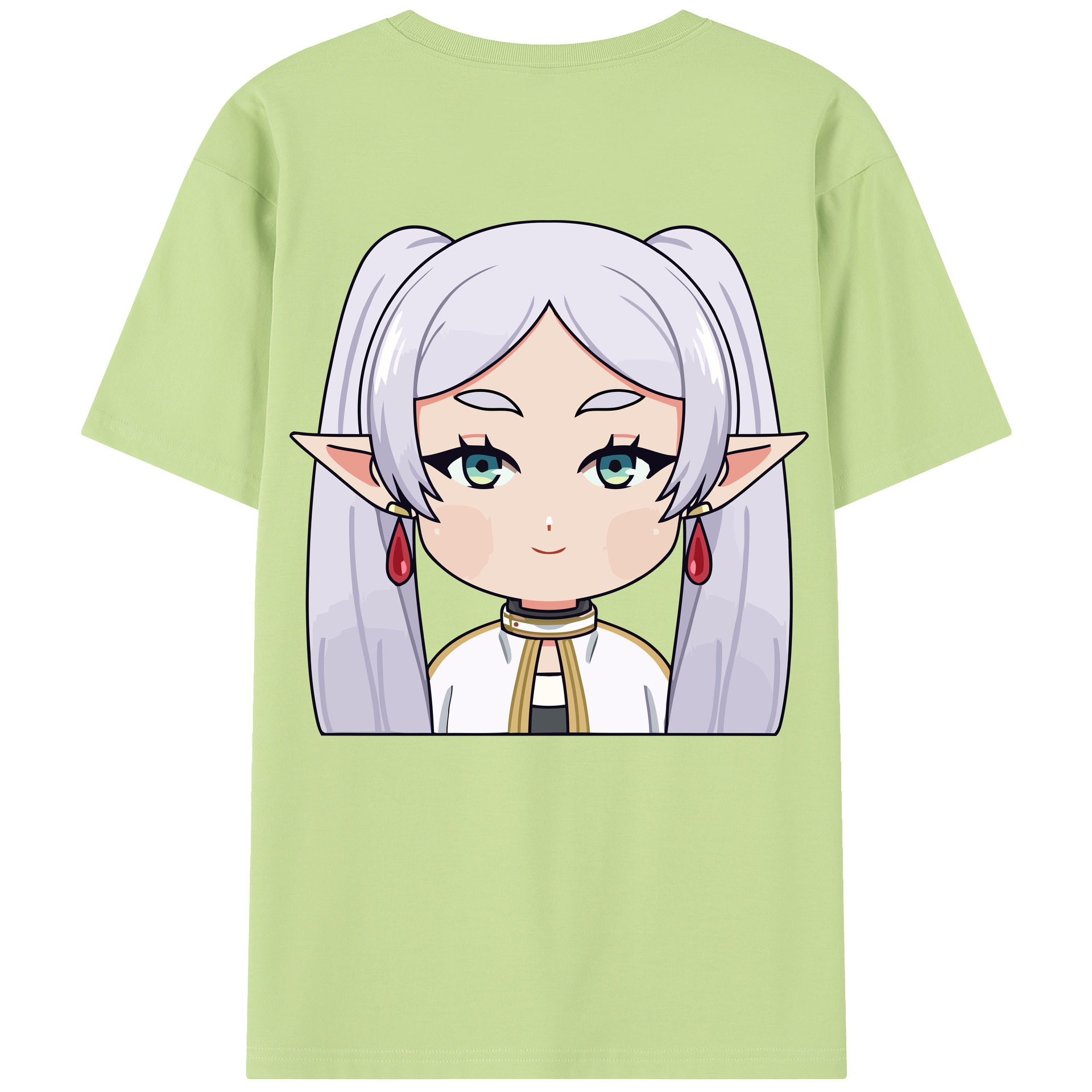 （画像用） 葬送のフリーレン Frieren 綿100％半袖Tシャツ（背面プリント）